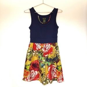 Anthropologie Fei Well Matched Dress Floral Sz XS